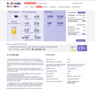 Hollands Nieuwe aanbod