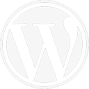 wordpress logo transparant wit