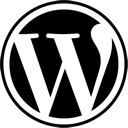 wordpress logo transparant zwart