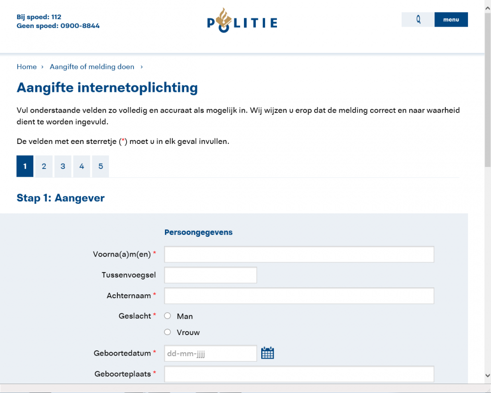 Aangifte Internet Oplichting