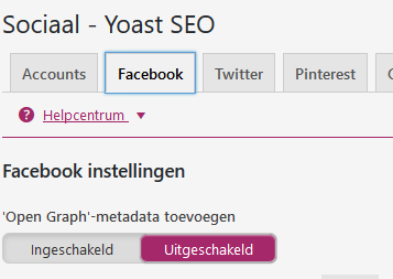 Yoast SEO Facebook Open Graph Instellingen